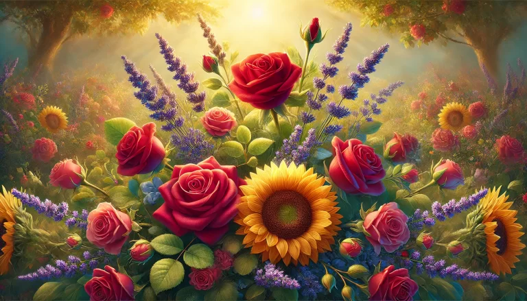 Simbologia Floral: Arranjo floral harmonioso representando emoções