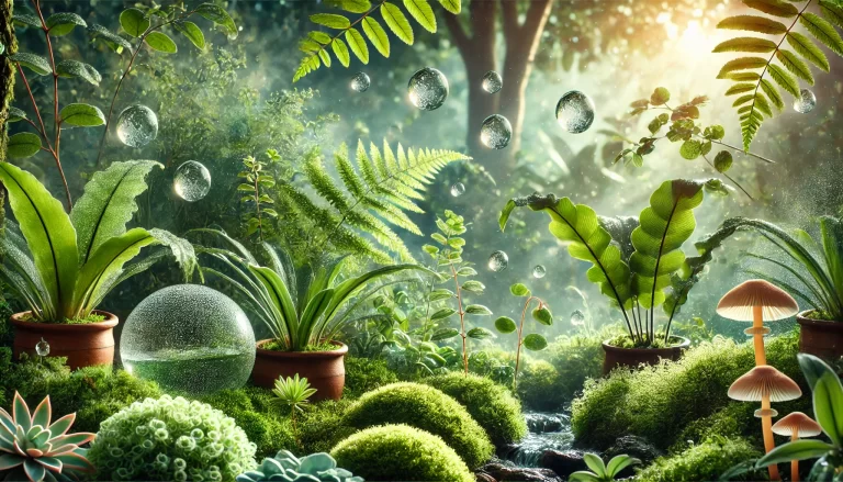 Jardins que se regam sozinhos, com plantas que captam água do ar