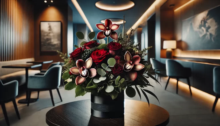 Buquê sofisticado de flores para presentear homens.
