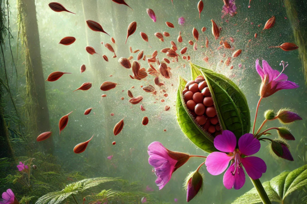 Impatiens glandulifera, planta que "explode" quando tocada.