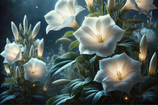 Flores que desabrocham à noite