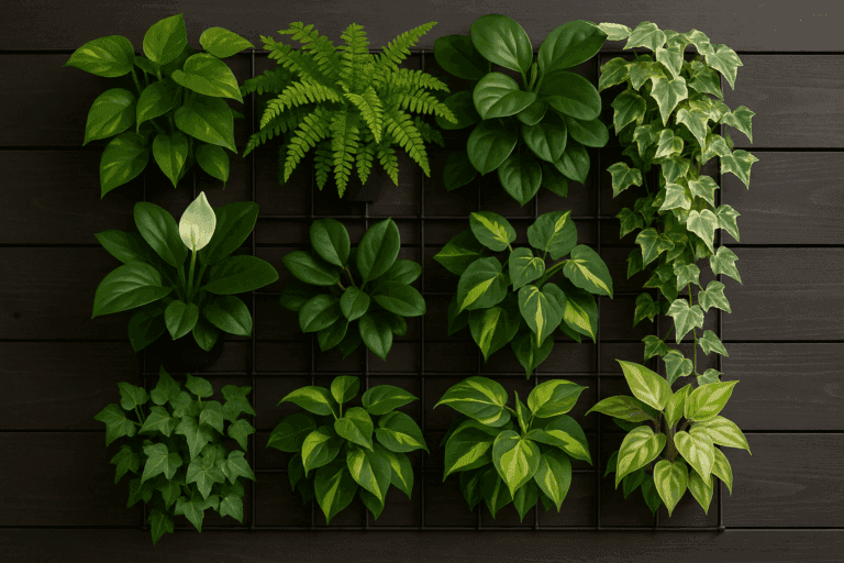 Melhores Plantas de Sombra para jardim vertical interno.