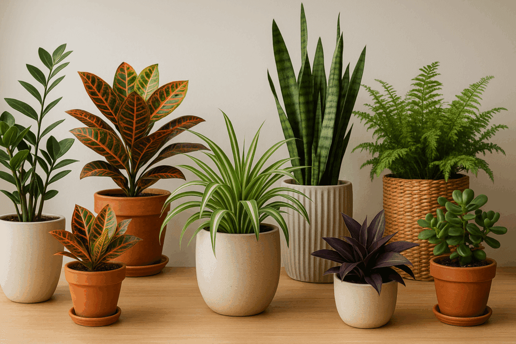 Plantas ornamentais em vaso