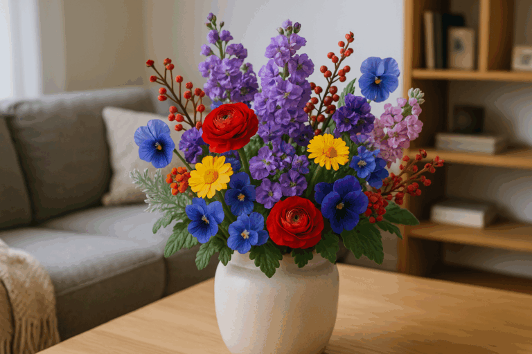 Plantas de inverno em vaso decorativo