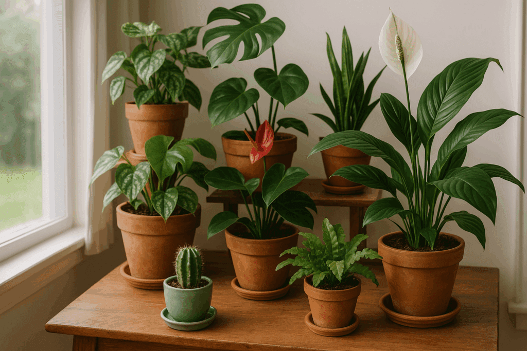 Plantas ornamentais ideais para ambientes internos.