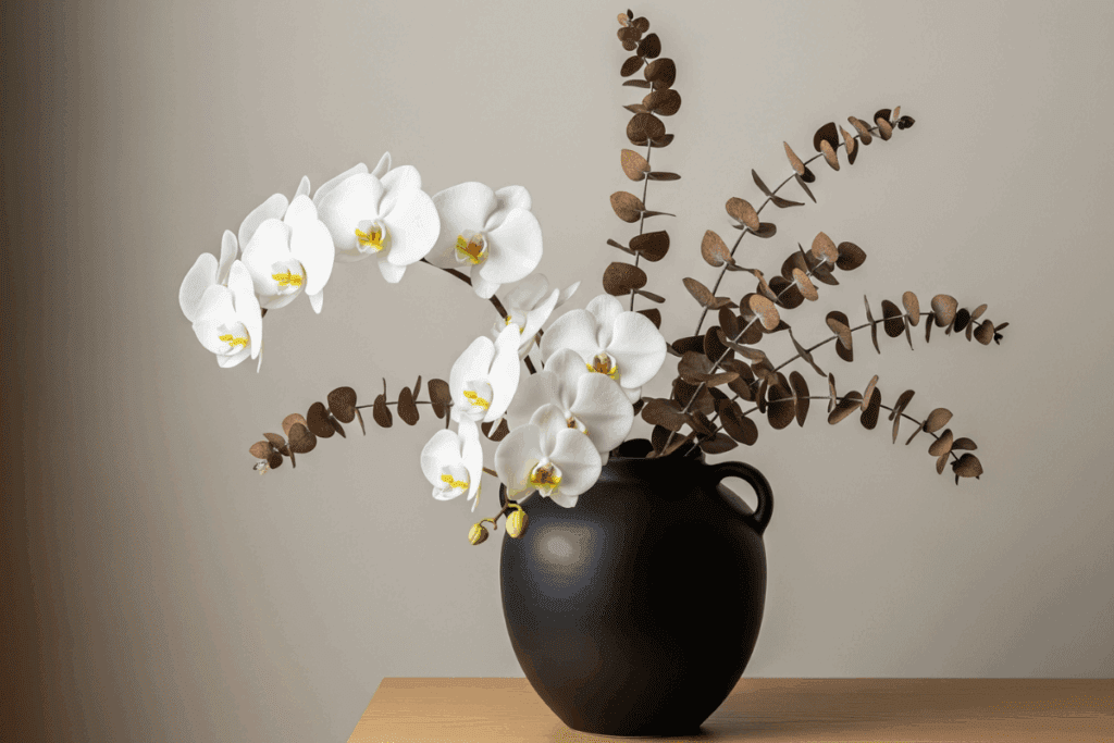 orquídeas com ramos secos