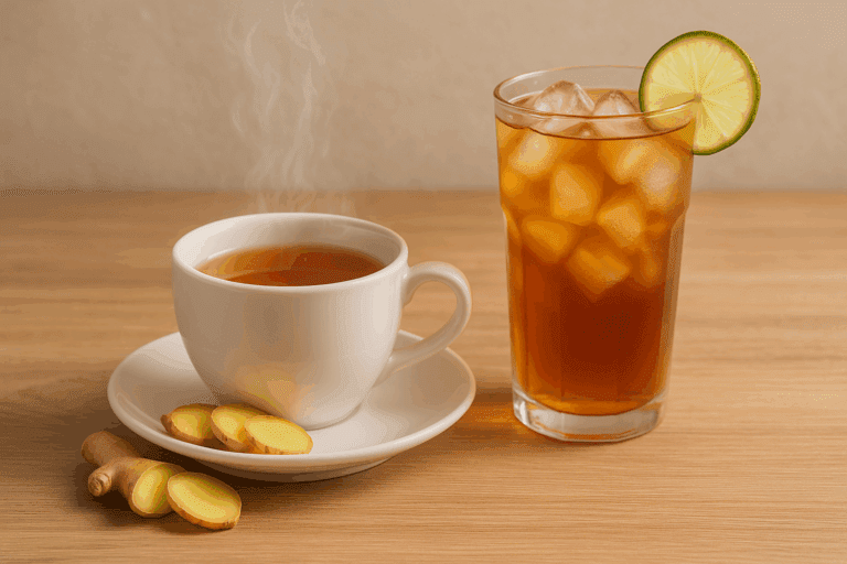 Chá de gengibre quente ou frio: veja qual seca mais rápido