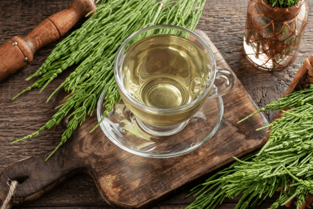 Chá de cavalinha: propriedades, riscos e melhor forma de consumo
